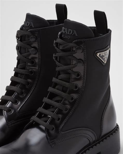 bota prada tratorada|Bota em couro escovado e nylon Preto .